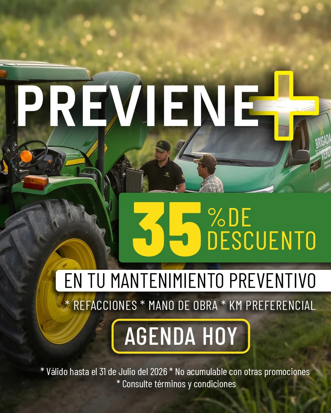Promoción Previene+ con 35% de descuento en mantenimiento preventivo