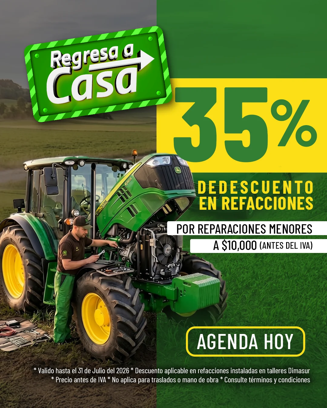 Promoción Regresa a casa con 35% de descuento en refacciones
