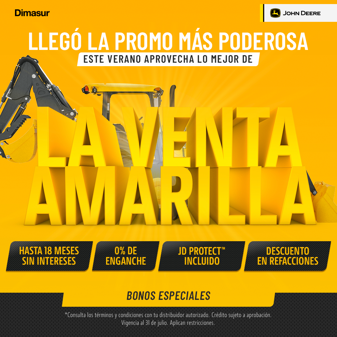 🔥¡Esto no se va a repetir! ☀️Este verano llega la promoción que destruye todas tus excusas. BONOS ESPECIALES en: RETROEXCAVADORAS | EXCAVADORAS | MOTONIVELADORAS | CARGADORES  Válida del 15 al 31 de Julio Promoción sujeta a cambios sin previo aviso  ¡Con
